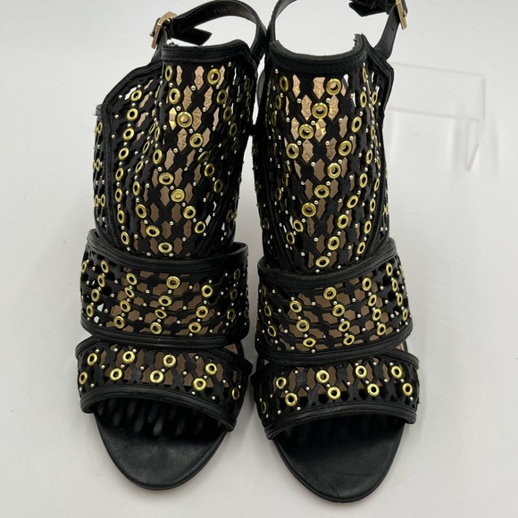 Vince Camuto 4” Black and Gold Leather Heels NWOT, excellent condition - Picture 12 of 17